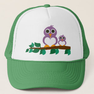 Casquette Petit hibou et bébé sur l'arbre
