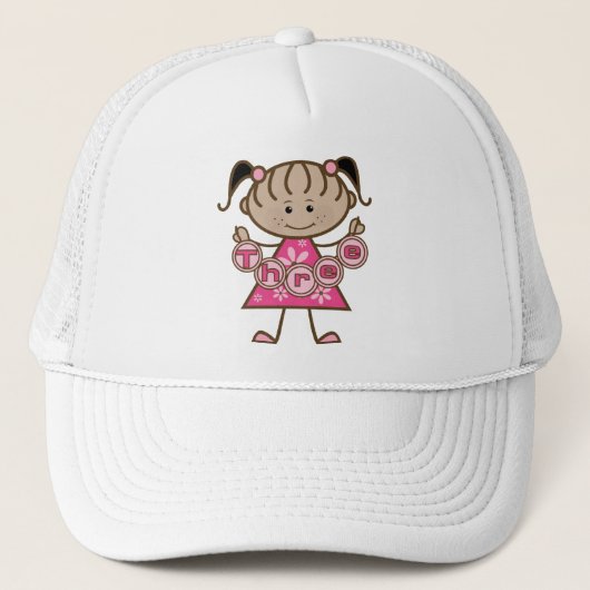 Casquette Petite fille 3e anniversaire Tshirts et cadeaux (Devant)