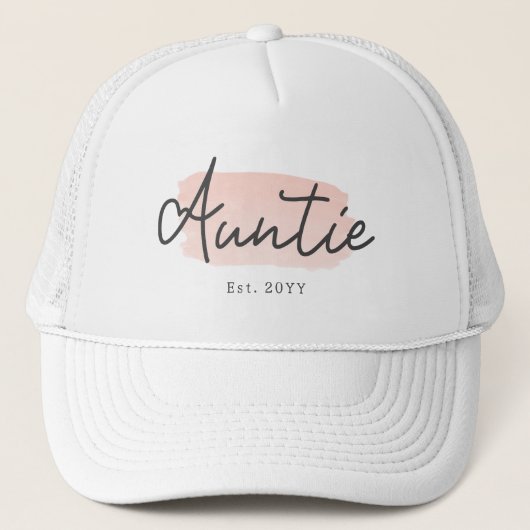 Casquette Petite minuscule Bébé rose Brush Stroke Nouvelle t (Devant)