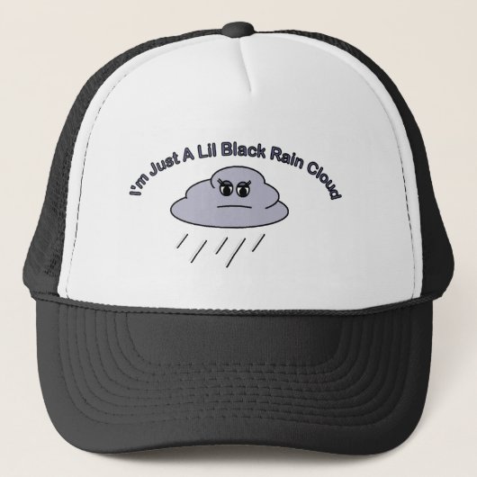 Casquette Peu de nuage de pluie noir (Devant)