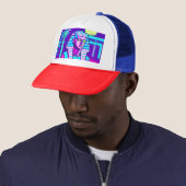 Casquette Pharaon Synthwave (En situation)