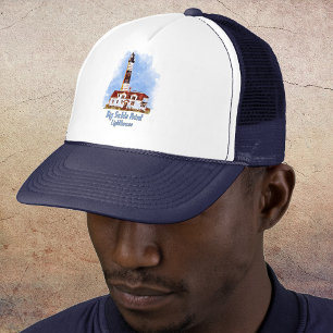 Casquette Phare de Big Sable Point aquarelle - Michigan