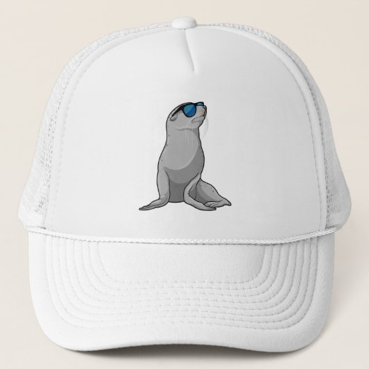 Casquette Phoque avec lunettes de soleil (Devant)