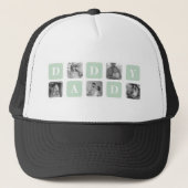 Casquette Photo Collage moderne Mint & Happy FathersDay Cade (Devant)