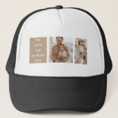 Casquette Photo Collage moderne & We Love Papa Cadeaux (Devant)