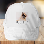 Casquette Photo de Chic Pet Bestie BFF<br><div class="desc">Design is composed of fun and playful typographiy with sans serif and serif font. Add a custom photo.</div>