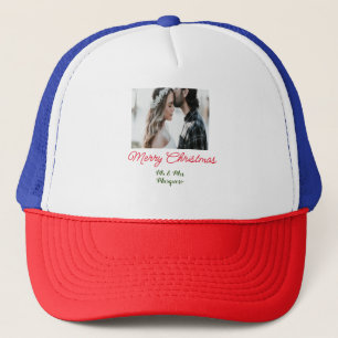 Casquette photo de couple joyeux Noël ajouter nom joyeuses f