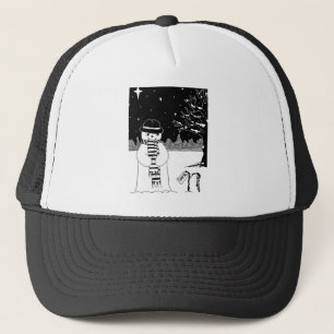 Casquette photo en noir et blanc de Noël de bonhomme de nei