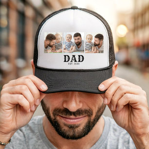 Casquette Photo Typography Noir 3 Papa Établie