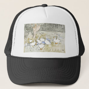 Casquette Photos de canard mignon de la main Fam Clipart de