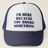 Casquette Phrase drôle de bricoleur Papa Blague Bleue (Devant)