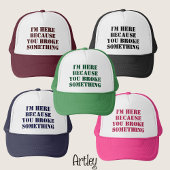 Casquette Phrase drôle de bricoleur Papa Blague Bleue