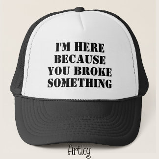 Casquette Phrase drôle de bricoleur Papa Blague Noir