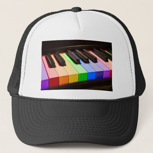 Casquette Piano d'arc-en-ciel (Devant)