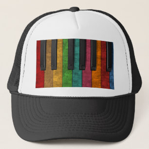 Casquette Piano grunge antique coloré frais d'effet