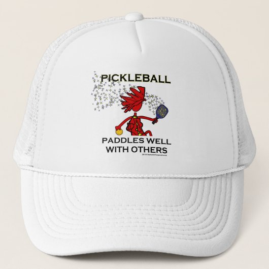 Casquette Pickleball barbote bien avec d'autres (Devant)