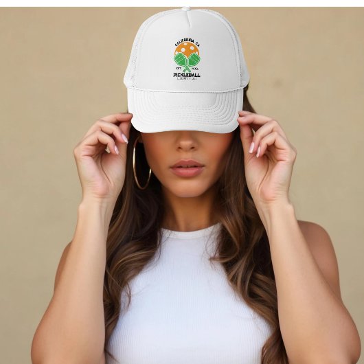 Casquette Pickleball Club Custom Paddle & Ball