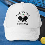 Casquette Pickleball Club Team Italian Flag Pickler Gift<br><div class="desc">Standout on the pickleball court in this super cool hat featuring crossed pickleball paddles, crossed Italian flags and your custom text. Easily change the wording to include your pickleball club name, team name, city/location or any wording of your choice. Also change the font and graphic colors - just click edit/personalize....</div>