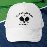 Casquette Pickleball Club Team Japan Japanese Flag Custom<br><div class="desc">Stand out on the pickleball court with this stylish hat featuring crossed pickleball paddles, the flag of Japan, and your custom text. Personalize it easily to include your club name, team name, city, or any wording of your choice. You can also change the font and paddle colors - just click...</div>