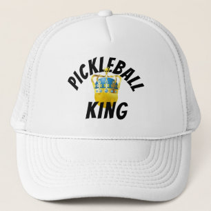 Casquette Pickleball King, Pickleball Jaune Portant Une Cour