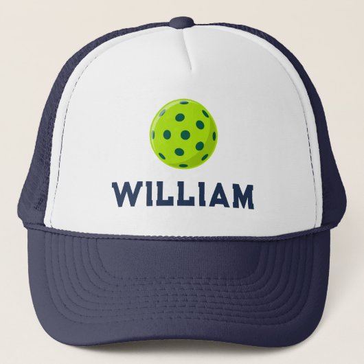 Casquette Pickleball Nom personnalisé, Texte, Monogramme | D (Devant)