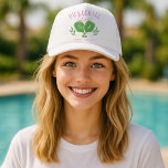 Casquette Pickleball Queen Logo Monogramme Nom personnalisé<br><div class="desc">Pickleball Queen Logo Monogramme Nom personnalisé Chapeau de camion</div>