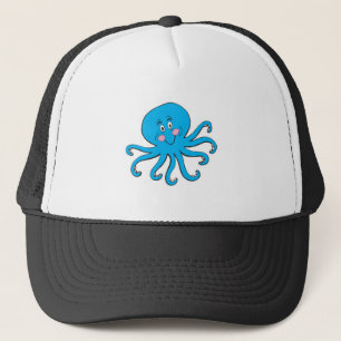 Casquette pieuvre bleue heureuse