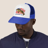 Casquette Pike de galerie rouge, blanc et bleu (En situation)