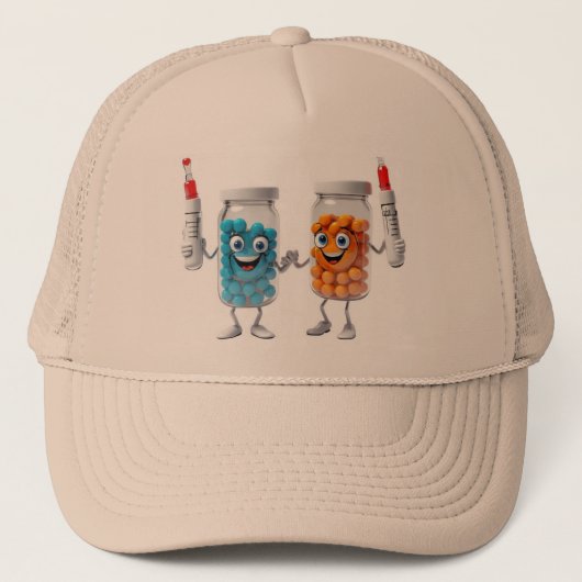Casquette Pill Bottle Cartoon Hat (Devant)