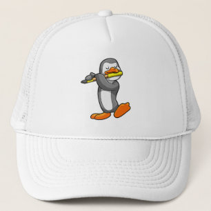 Casquette Pingouin en musique avec Flûte