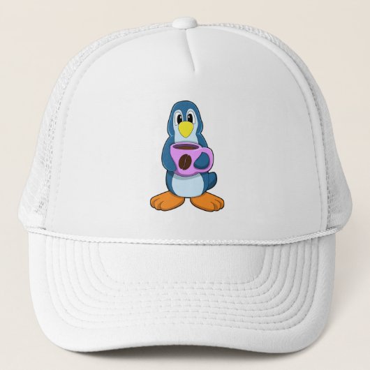Casquette Pingouin with Cup of Coffee (Devant)