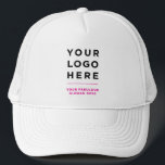 Casquette Pink Custom Logo and Text Branded Hat No Minimum<br><div class="desc">Business Logo eyecatching red Printed Optional Text Promotional Baseball & Trucker Hat Express your unique company style with our customizable logo and text branded hats - no minimum order required. Whether you prefer vibrant hues or classic shades, we offer a wide range of color options for best matching with your...</div>