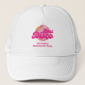 Casquette Pink Dernier Disco Retro 70's Bachelorette Party (Devant)