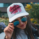 Casquette Pink Glitter Bachelorette Bridesmaid Script Trendy<br><div class="desc">Personalize the hat with bride's name ,  year and bridesmaid name.
hot pink glitter bringing back the y2k trend.</div>