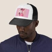 Casquette Pink Panther Hat – Cute & Bold Pink Tiger Cap (En situation)