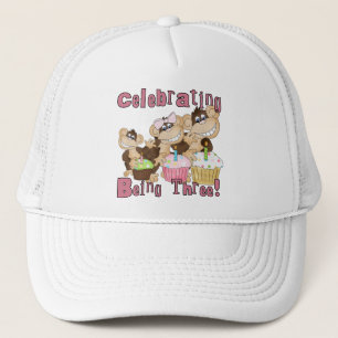 Casquette Pink Party Monkey 3e Anniversaire Tshirts et cadea