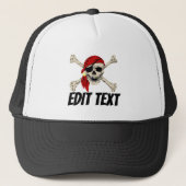 Casquette pirate, ajouter du texte, nom, société,  (Devant)
