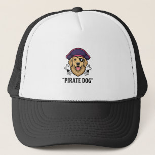 Casquette Pirate Chien Gravure Vintage Dessin de T-shirt_1