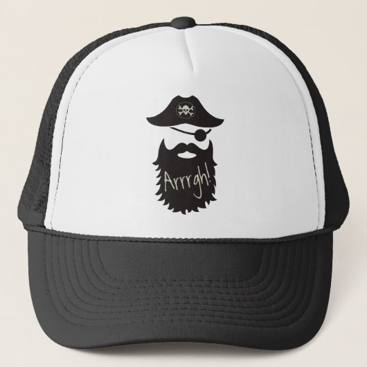 Casquette Pirate drôle avec le cache Arrrgh ! (Devant)