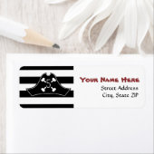 Casquette pirate Étiquette de adresse d'anniversai (En situation)