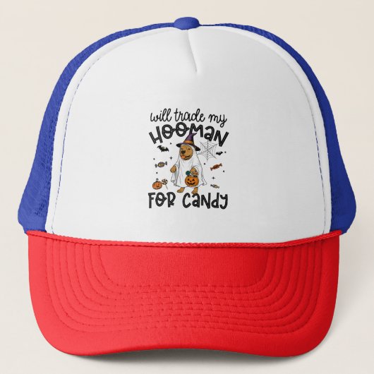 Casquette Pitpull Chien Halloween Ghost Éffrayant (Devant)