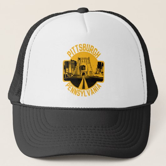 Casquette Pittsburgh Steel City Skyline Bridge Pennsylvanie (Devant)