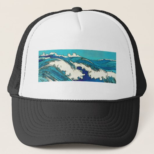 Casquette PixDezines konen uehara vagues océaniques, 上 原 (Devant)