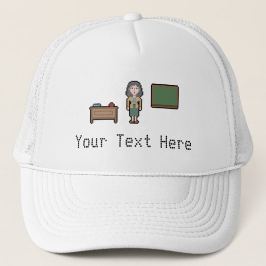 Casquette Pixel Femme Enseignante personnalisée (Devant)