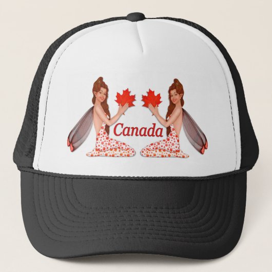 Casquette Pixie canadienne avec feuille d'érable (Devant)