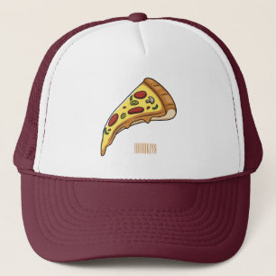 Casquette Pizza cartoon illustration 