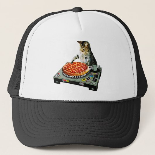 Casquette Pizza de chat du DJ de l'espace (Devant)