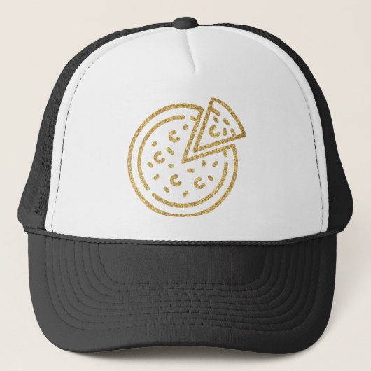 Casquette Pizza de parties scintillantes (Devant)