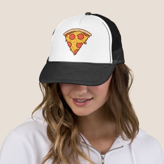 Casquette pizza, pizza, slice, dripping, pepperoni (En situation)