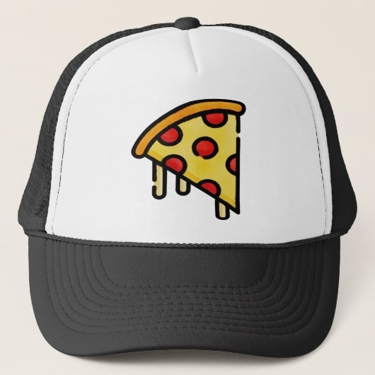 Casquette pizza, pizza, slice, dripping, pepperoni (Devant)